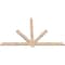Ekena Millwork Kennewick Smooth Timber Gable Bracket, Douglas Fir, 72"W x 45"H x 1 1/2"D x 3 1/2"F, 15/12 Pitch GBW072X45X0204KEN00SDF - alternate 4